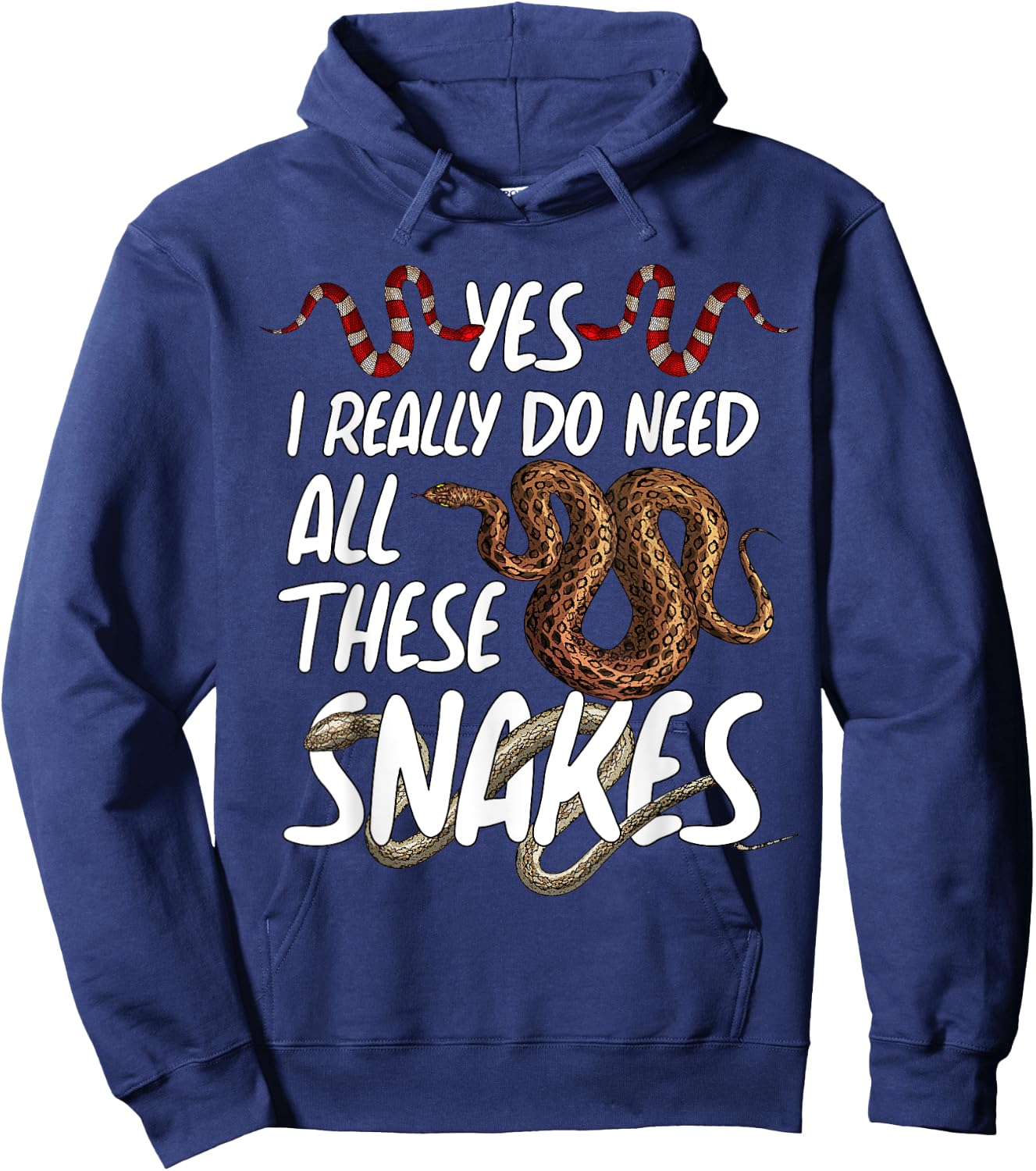 Funny Snake Designs Women Herpetology Reptile Lovers Hoodie - Hoodie | Navy