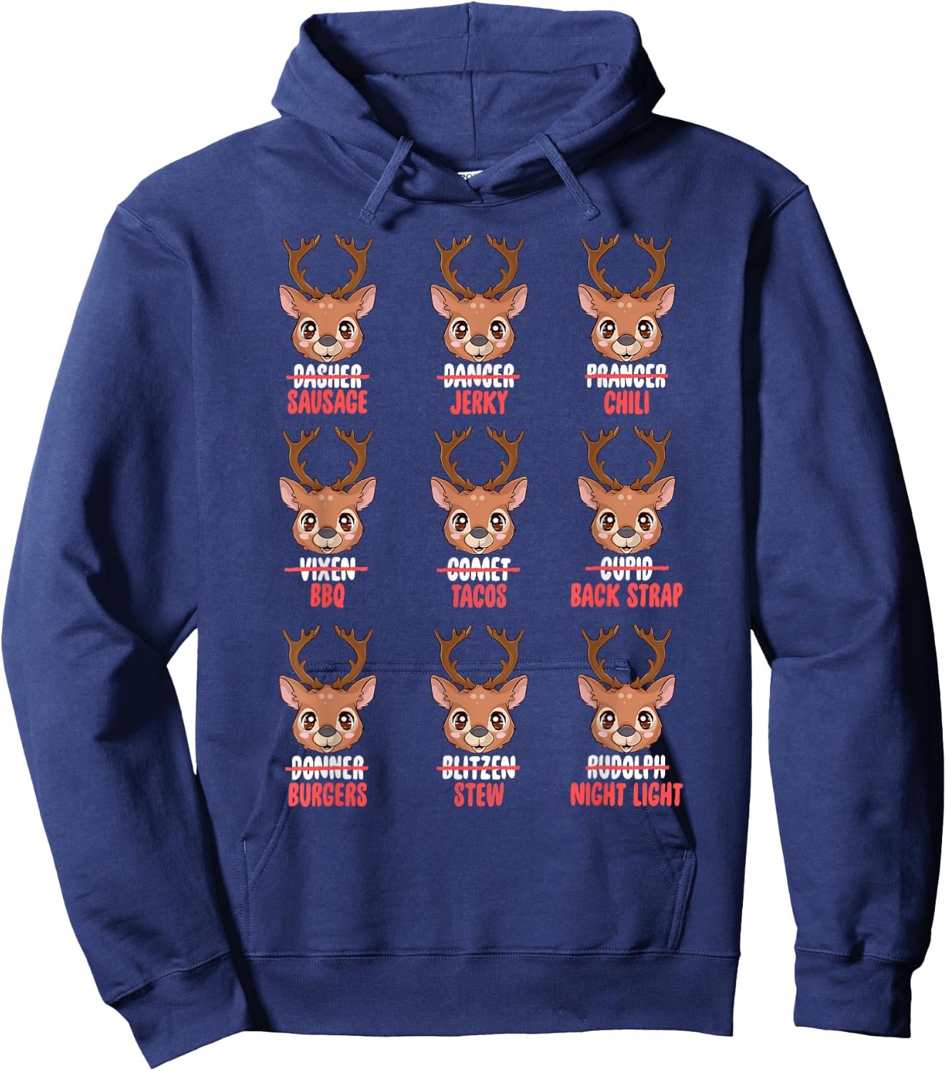 Funny Christmas Deer Bow Hunting Santa Men Women Hunter Hoodie - Hoodie | Navy