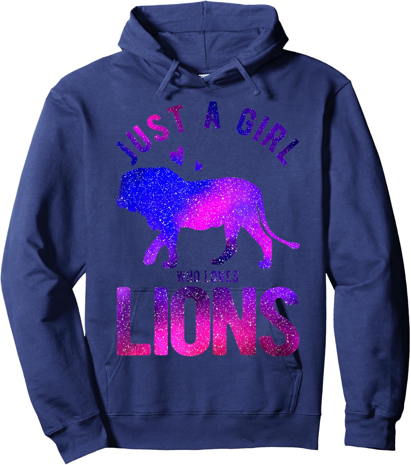 Just A Girl Who Loves Lion Lover Funny Lion Girl Hoodie - Hoodie | Navy