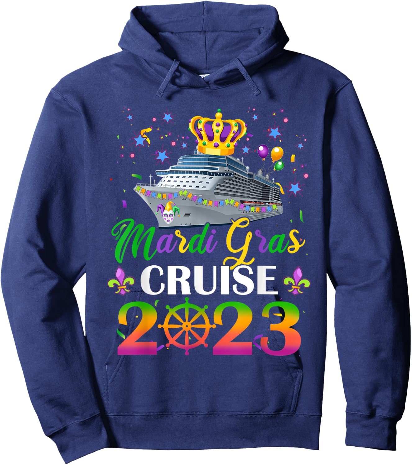 Mardi Gras Cruise 2023 Ship New Orleans Carnival Costume Hoodie - Hoodie | Navy