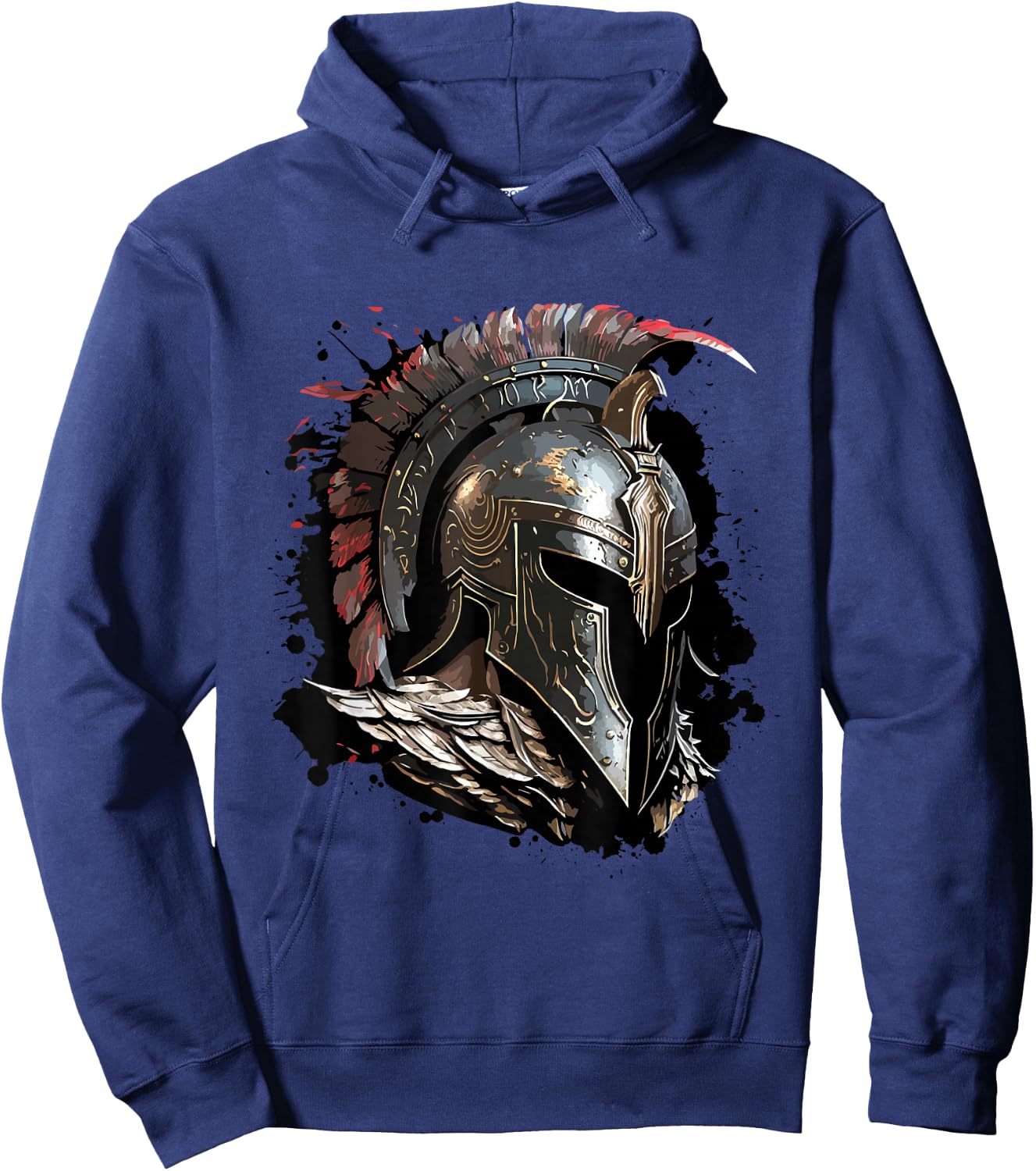 Spartan Helmet Warrior Gladiator Gym Fitness Workout Hoodie - Hoodie | Navy
