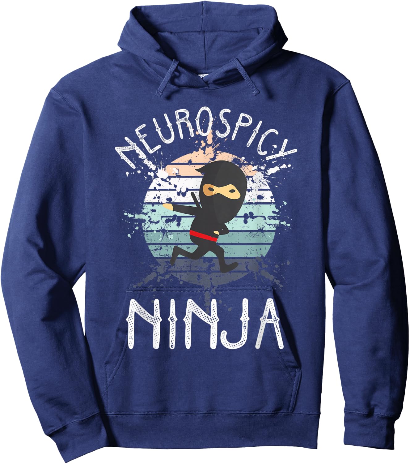 Neurospicy Ninja Autism Awareness Neurodiverse ADHD Kids ASD Hoodie - Hoodie | Navy