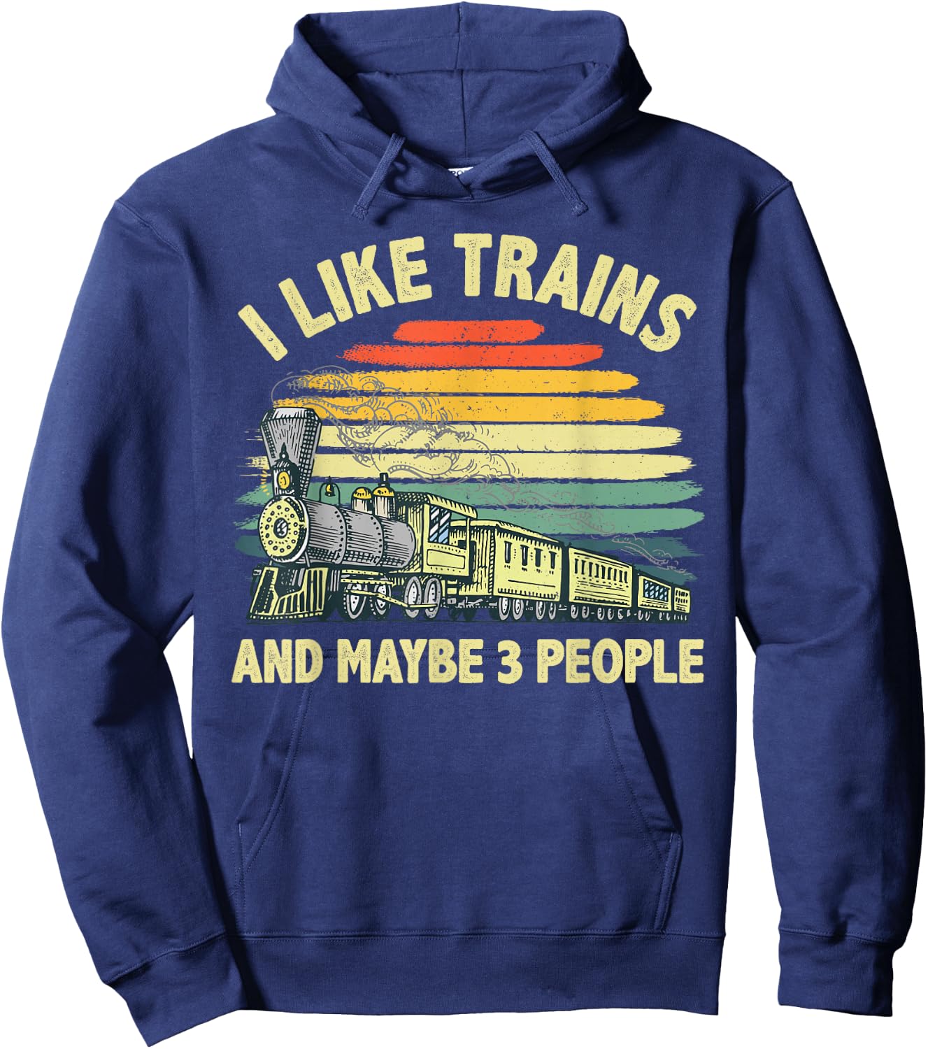 Cool Train Art Women Train Collector Railroad Worker Small Hoodie - Hoodie | Navy