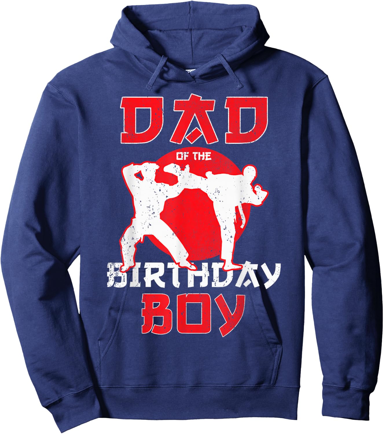 Dad Of The Birthday Karate Taekwondo Boy Martial Arts Hoodie - Hoodie | Navy