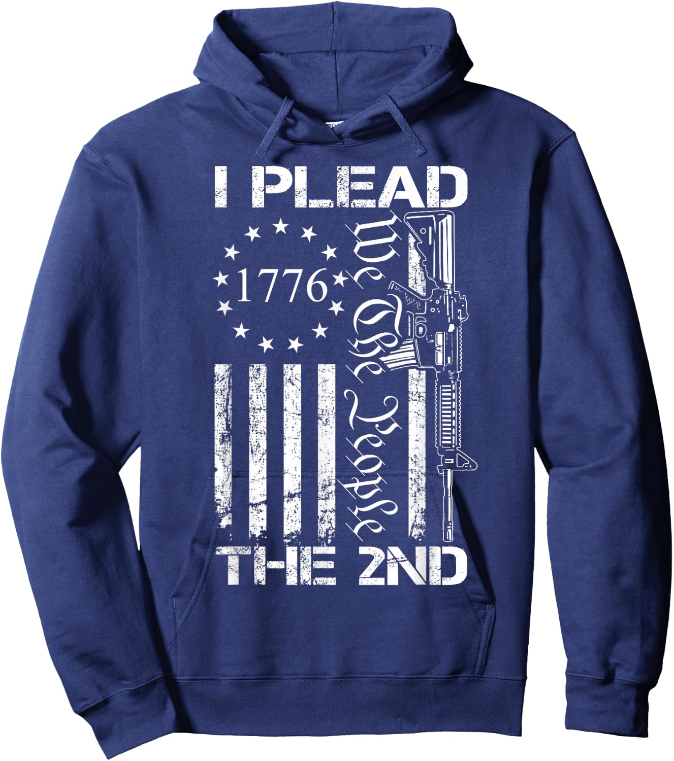 I Plead The 2nd Amendment We The People/USA AR15 Pro Gun Hoodie - Hoodie | Navy