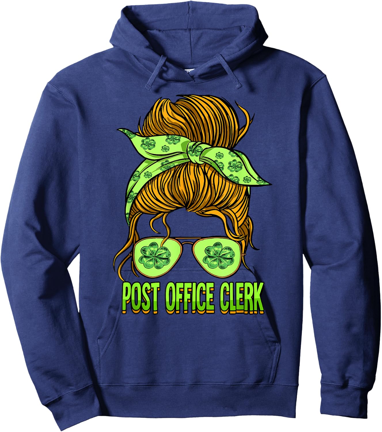 St Patricks Day Post Office Clerk Hoodie - Hoodie | Navy