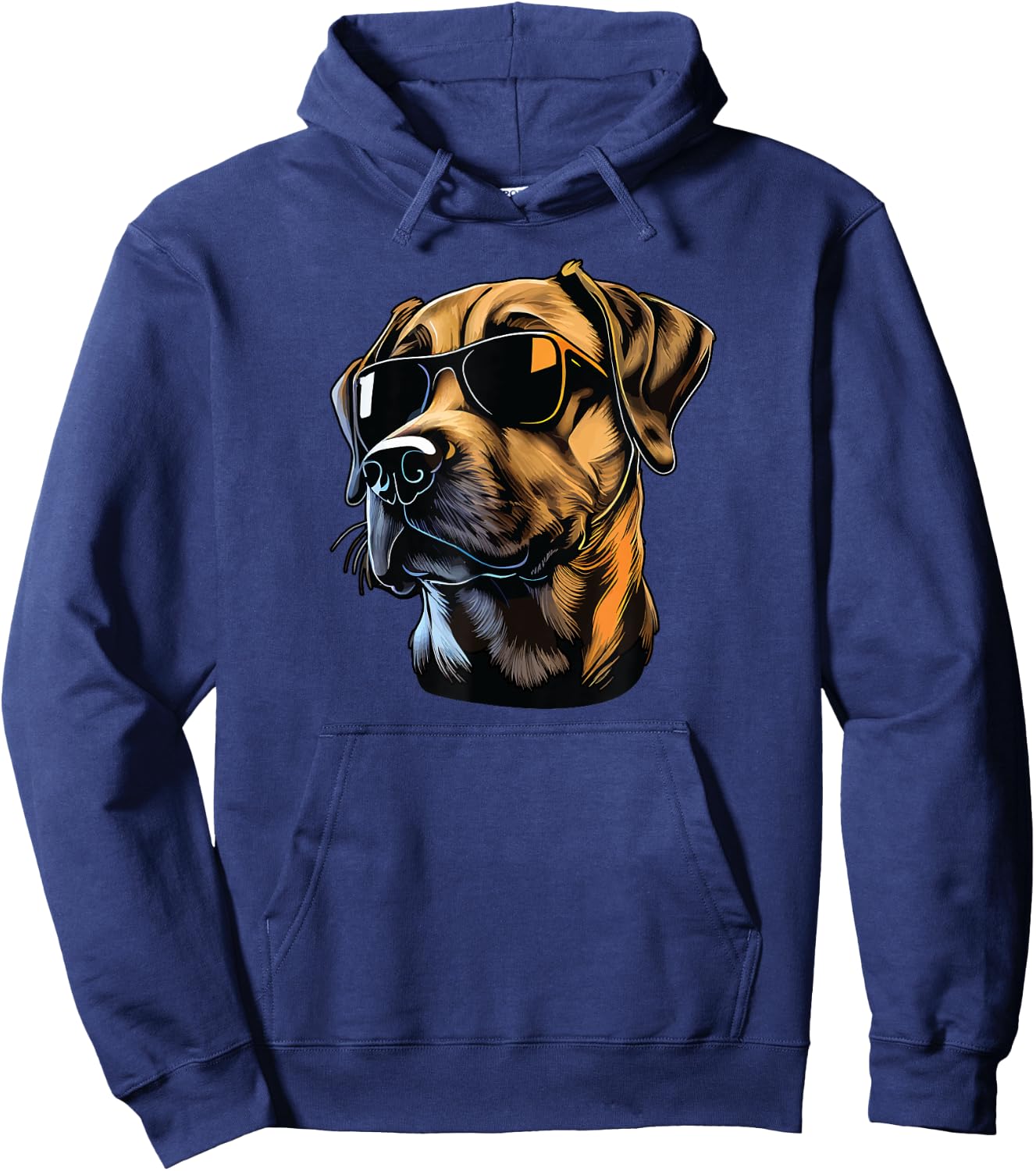 Dad Mom Cool Dog Sunglasses - Black Mouth Cur Men Women Hoodie - Hoodie | Navy