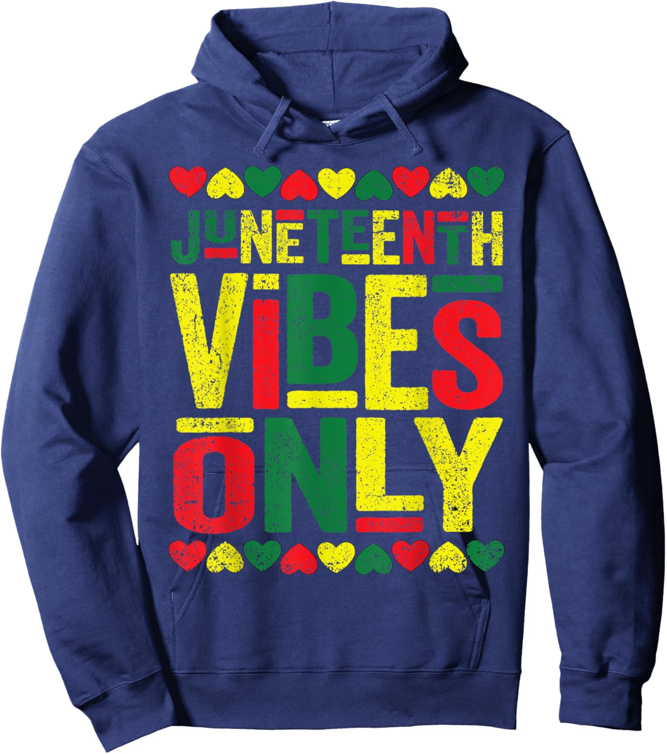 Juneteenth Cool Vibes Black History African American Hoodie - Hoodie | Navy