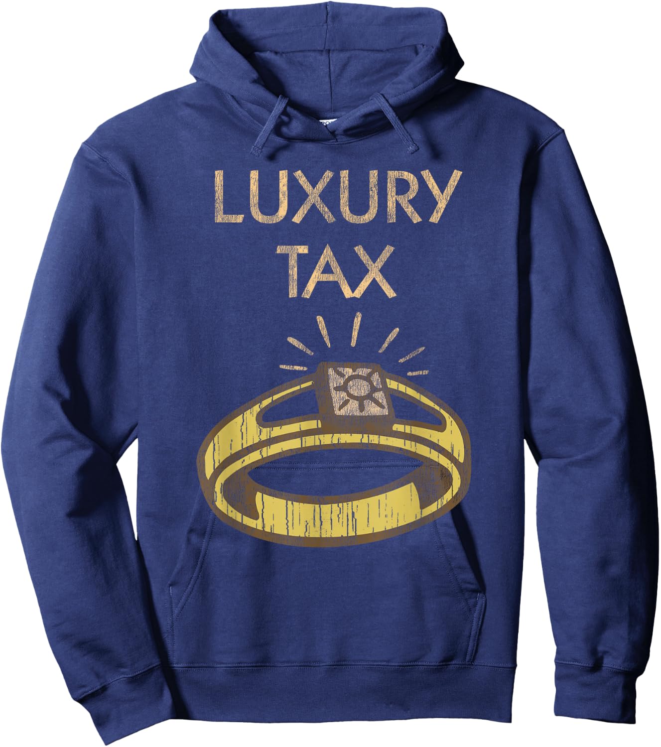 Monopoly Mr. Monopoly Luxury Tax Distressed Logo Hoodie - Hoodie | Navy