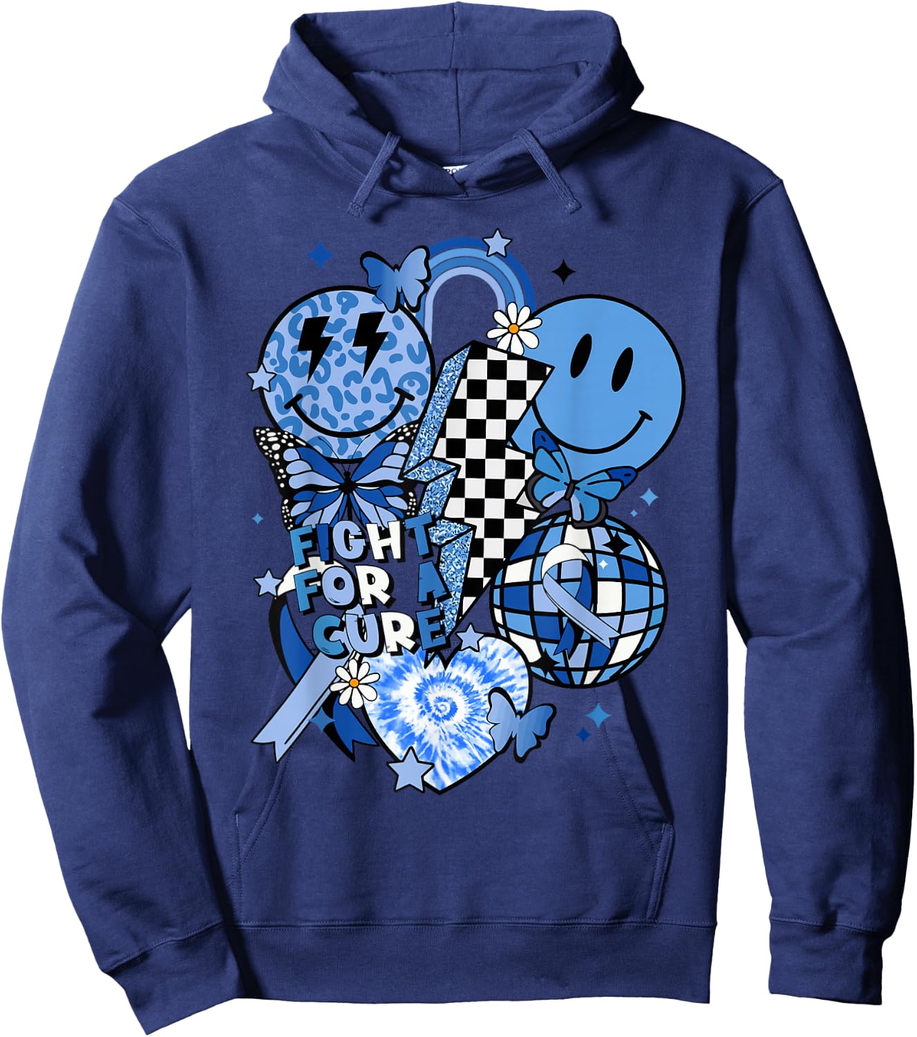 in November We Wear Blue T1D Type 1 Diabetes Awareness Gifts Hoodie - Hoodie | Navy
