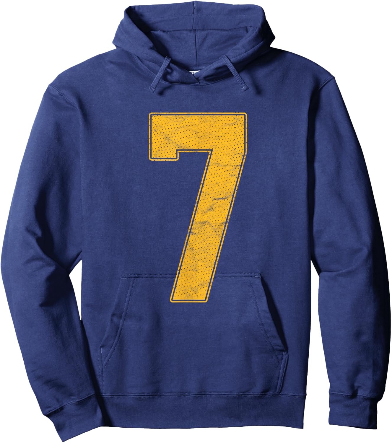 Number 7 Numbered Uniform Sports Team Jersey 7th Birthday Hoodie - Hoodie | Navy