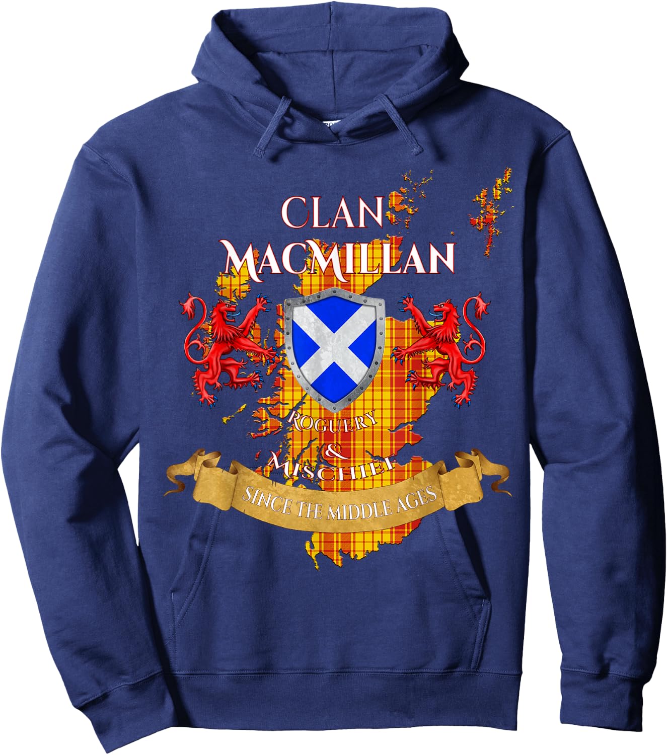MacMillan Scottish Family Clan Middle Ages Mischief Hoodie - Hoodie | Navy