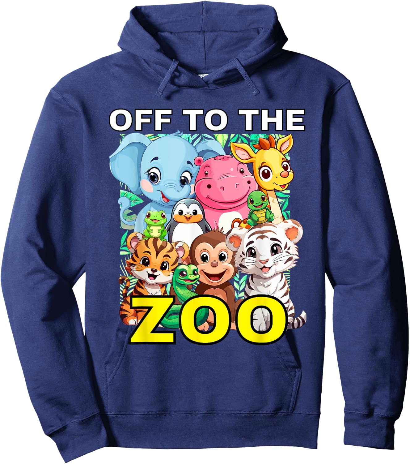 Off To The Zoo Cute Animal Graphics Day AT The Zoo Hoodie - Hoodie | Navy