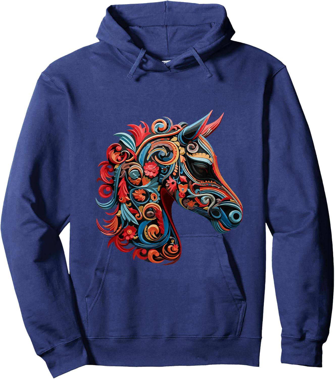 Dia De Los Muertos Day Of The Dead Halloween Horse Hoodie - Hoodie | Navy