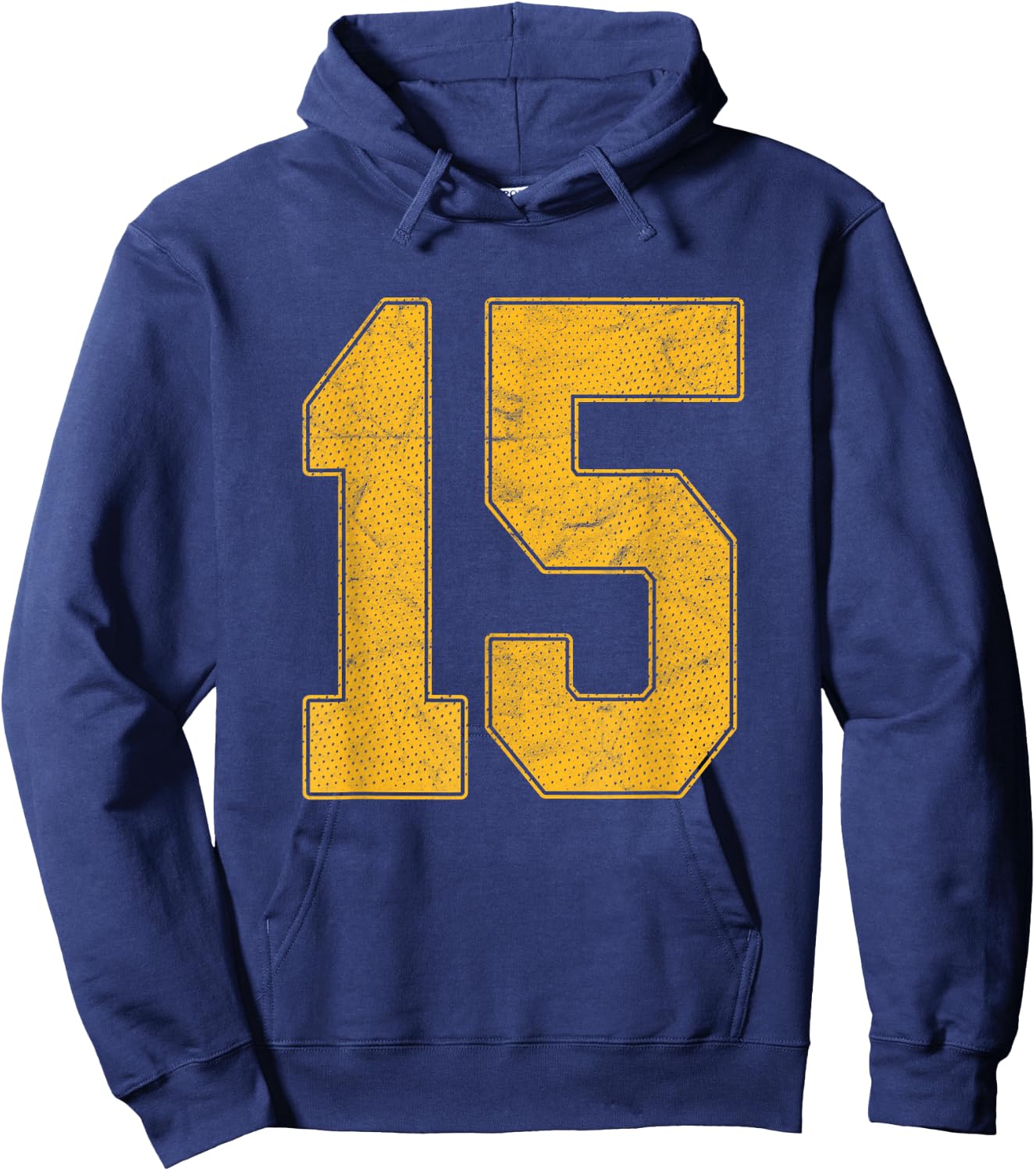 Number 15 Numbered Uniform Sports Team Jersey 15th Birthday Hoodie - Hoodie | Navy