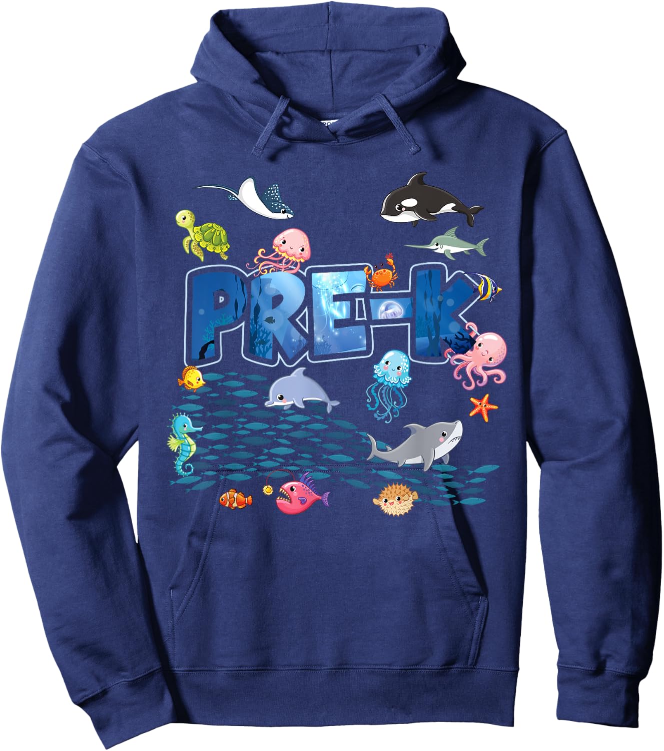 Pre-K Aquarium Cute First Day School PreK Kids Teachers Hoodie - Hoodie | Navy