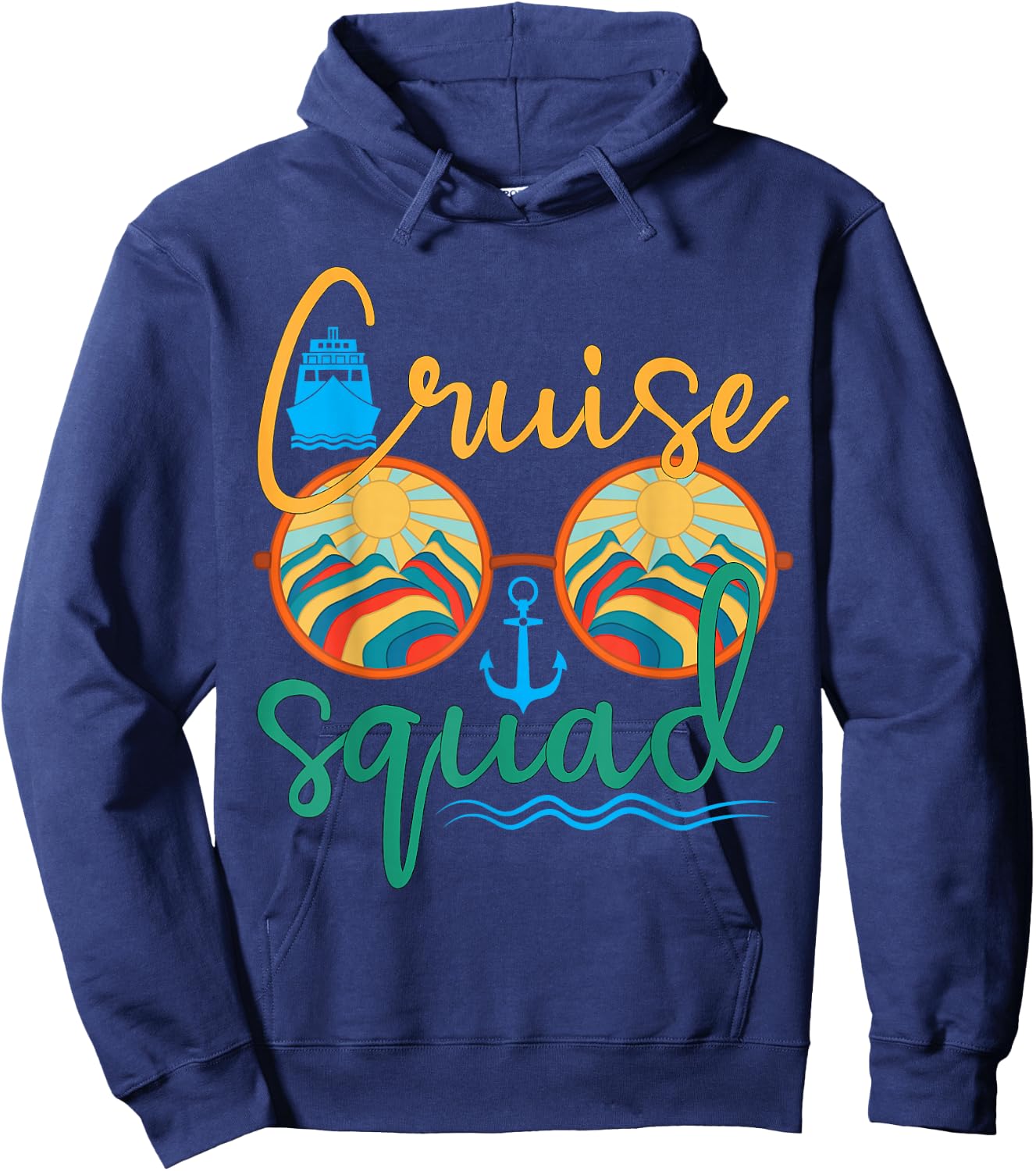 Cruise Squad 2025 Family Vacation Beach Matching Groupe Hoodie - Hoodie | Navy