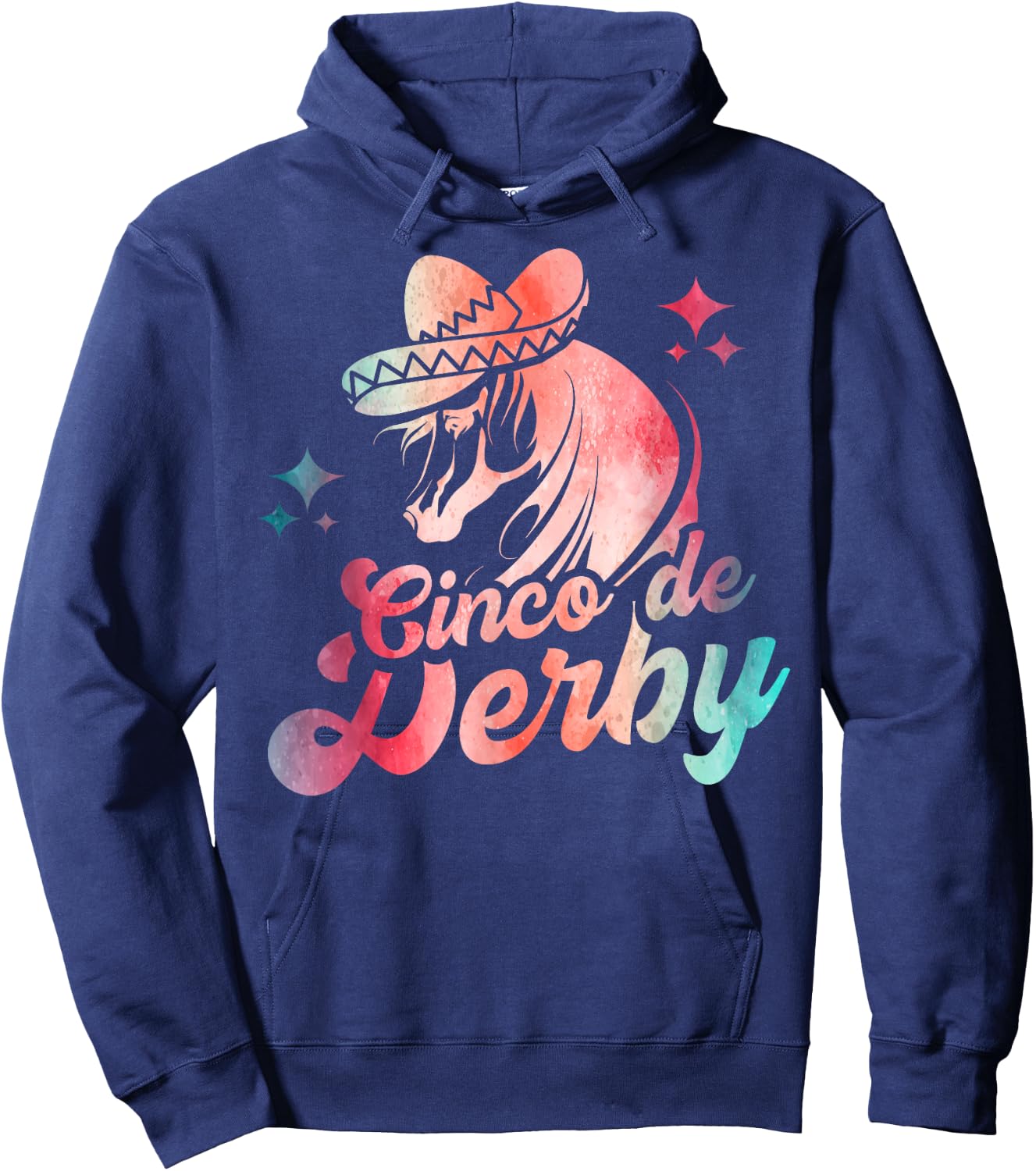 Cinco De Derby | Mexico Cinco De Mayo | Horse Racing Hoodie - Hoodie | Navy