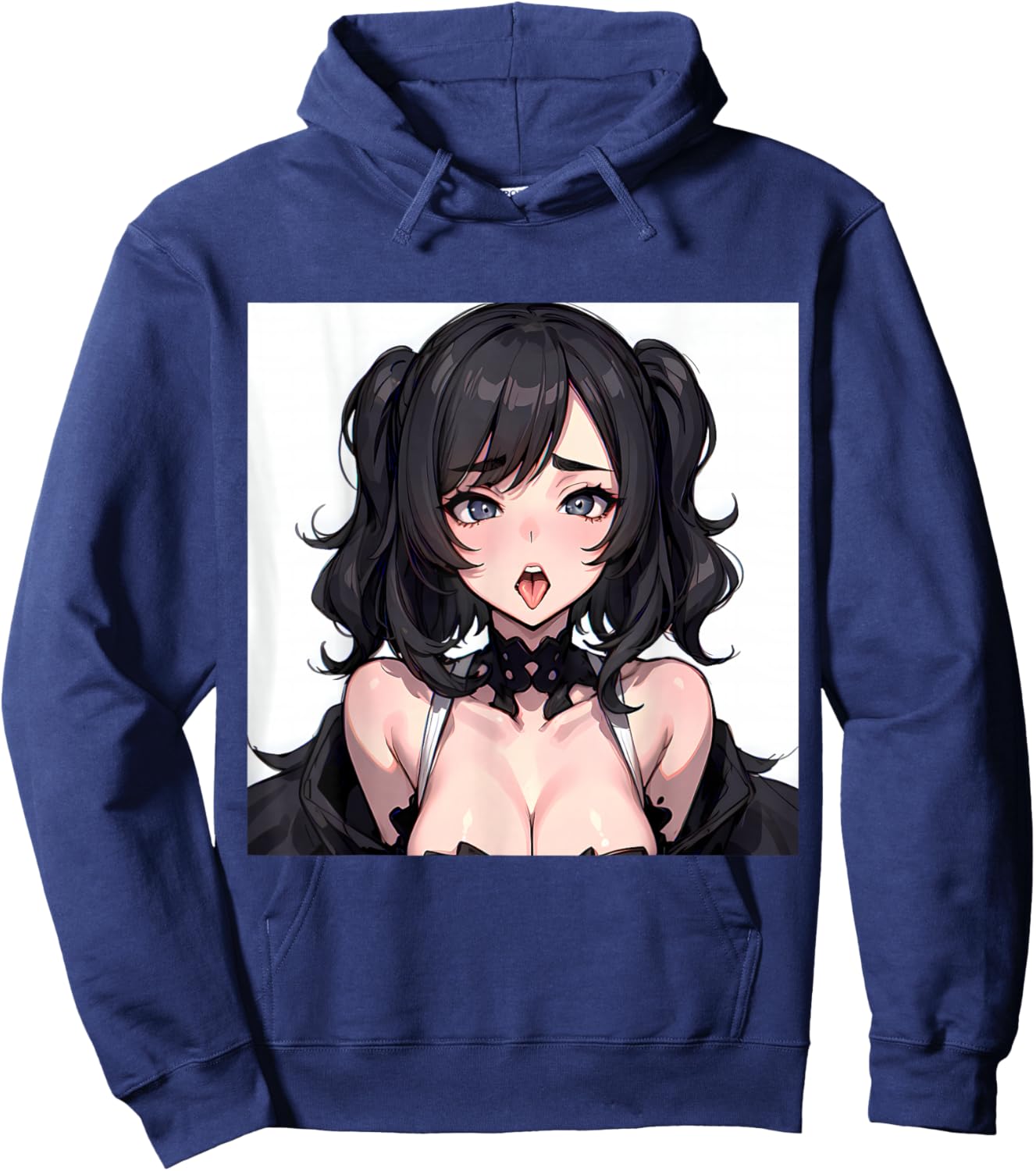 Lewd Anime Girl Ecchi Waifu Anime Hentai Hoodie - Hoodie | Navy