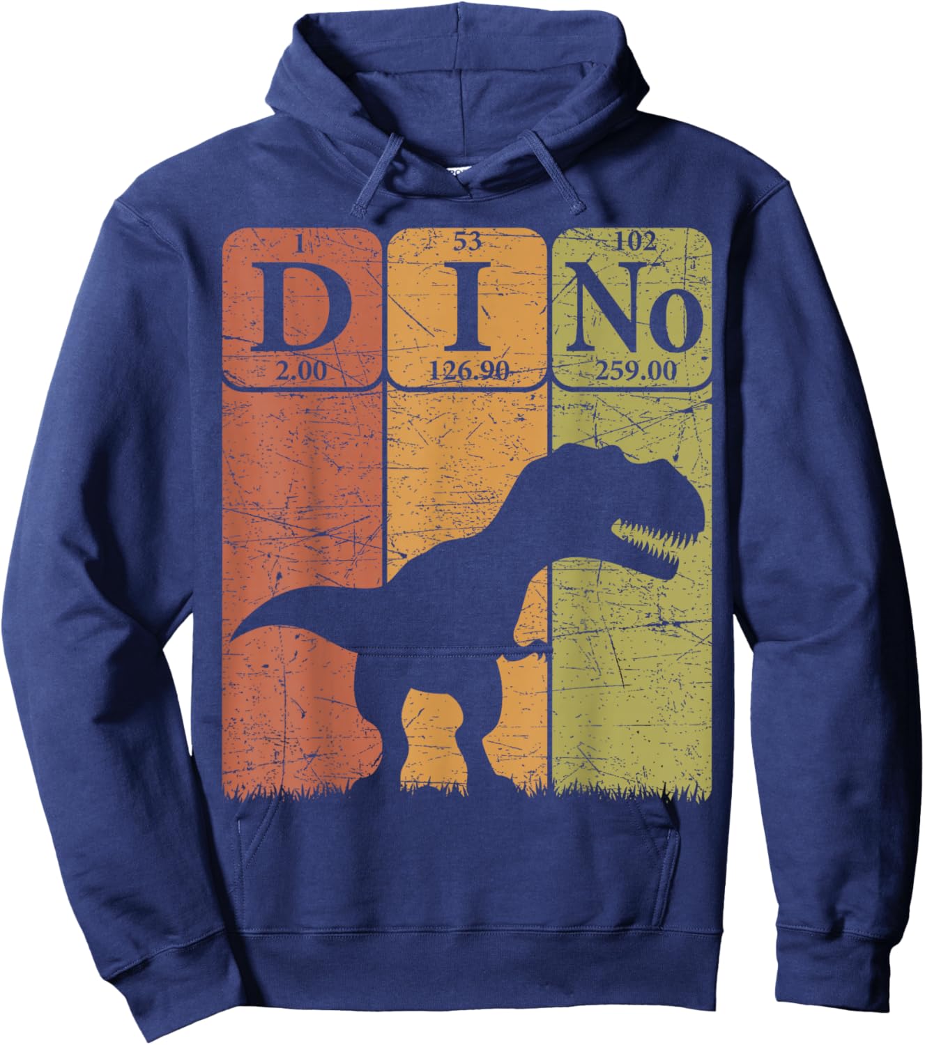 Dinosaur Periodic Table Elements T Rex Dino Paleontologist Hoodie - Hoodie | Navy