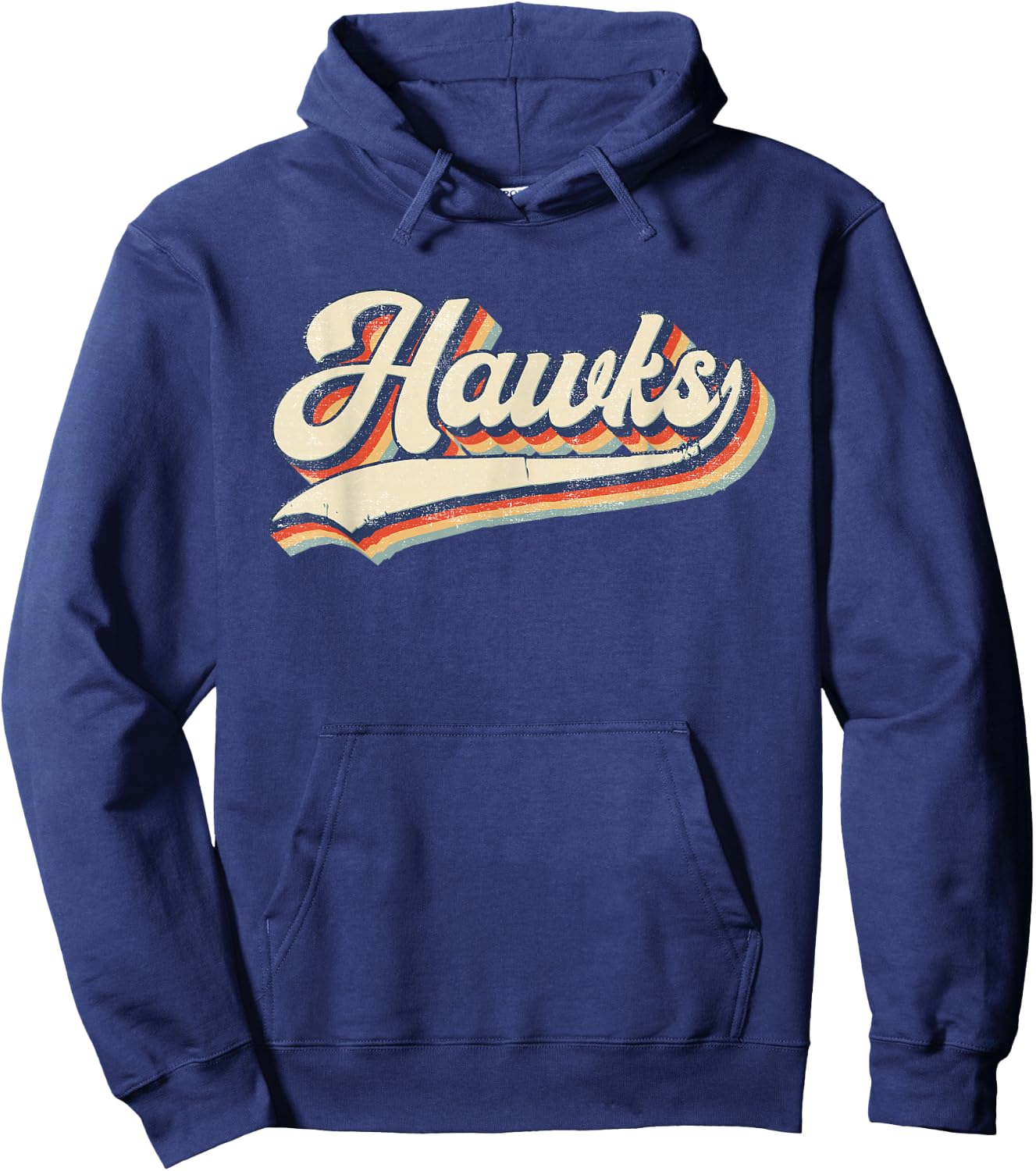 Hawks Sports Name Vintage Retro Gift Men Women Boy Girl Hoodie - Hoodie | Navy