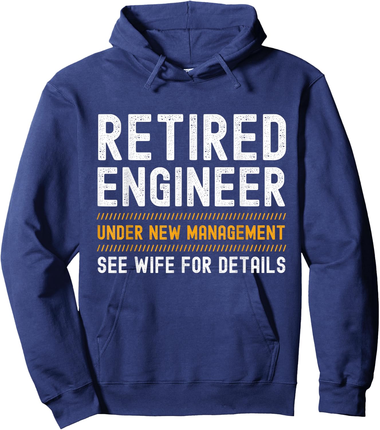 Retired Engineer - Retired - Black - Women's - Small - Short Sleeve - Modern - Letter Print - Fun - Novelty, Party - All Seasons Hoodie - Hoodie | Navy