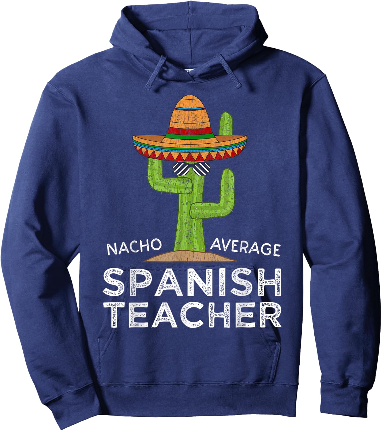 Fun Cute Funny Spanish Teacher Women Girls Kids Hoodie - Hoodie | Navy