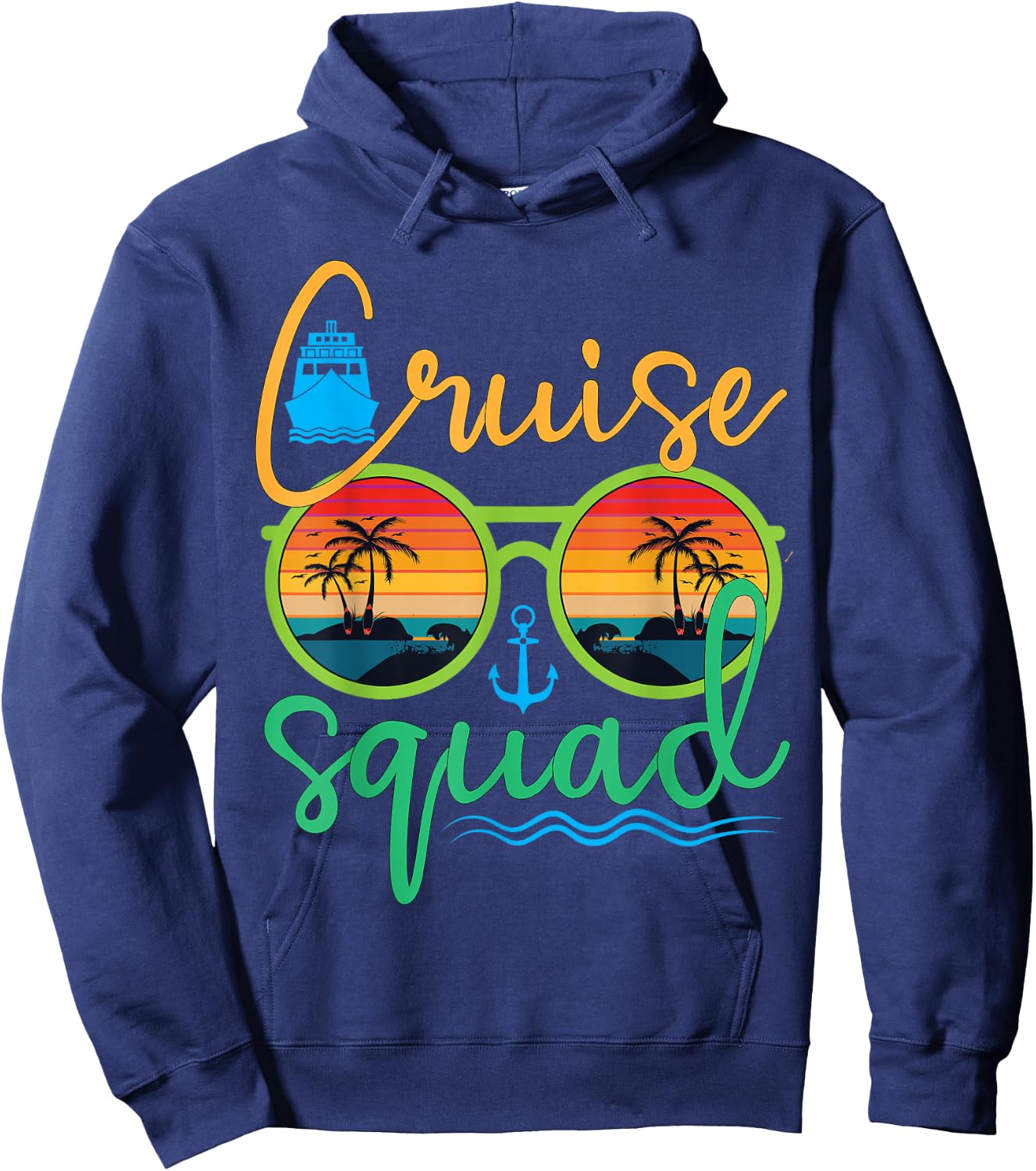 Cruise Squad 2025 Family Vacation Beach Matching Groupe Hoodie - Hoodie | Navy