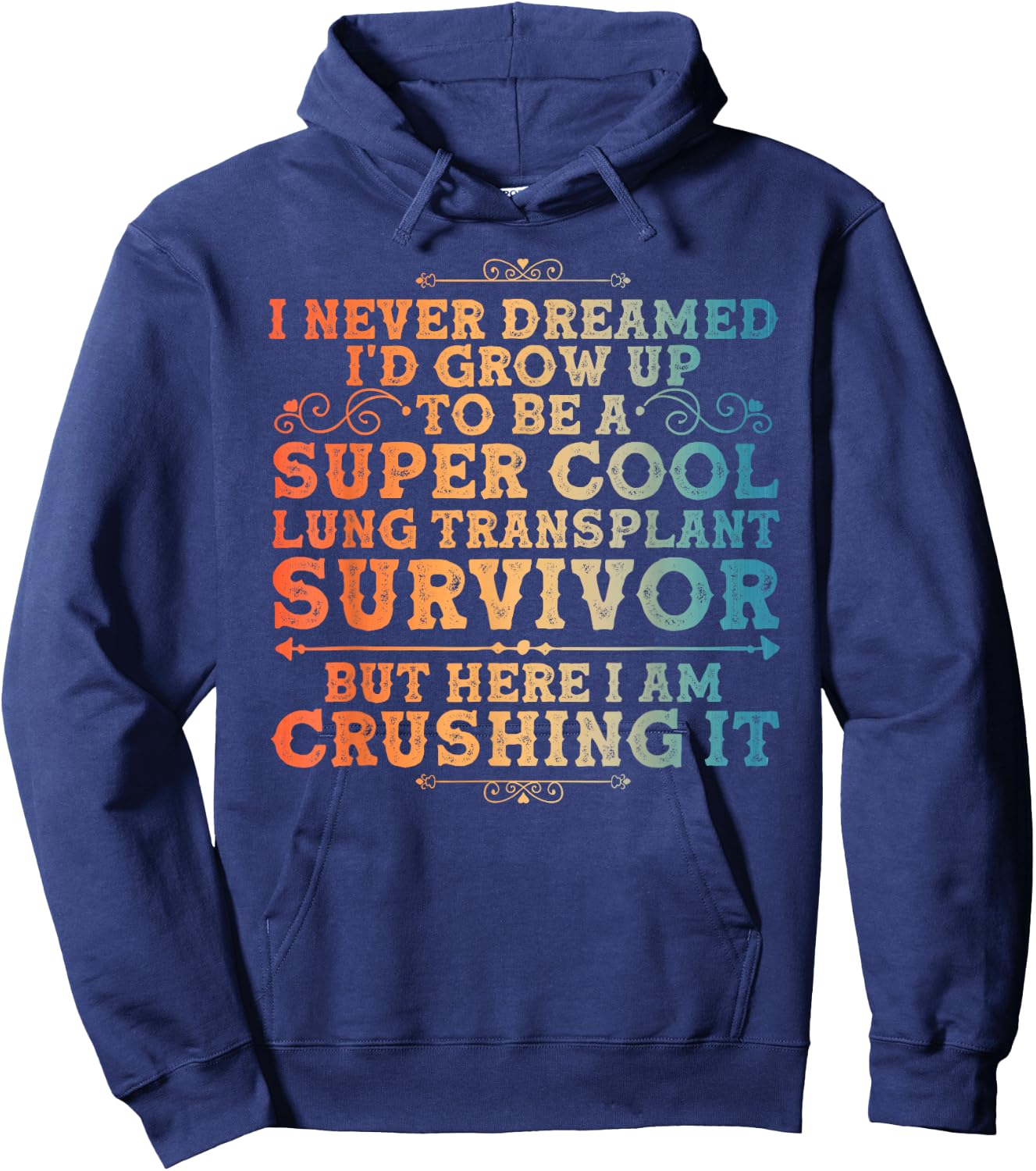 Funny Lung Transplant Design Women Organ Transplant Hoodie - Hoodie | Navy