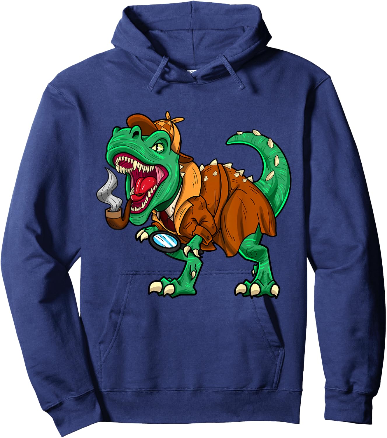 Detective Crew Dinsosaur Undercover Agent T-Rex Hoodie - Hoodie | Navy