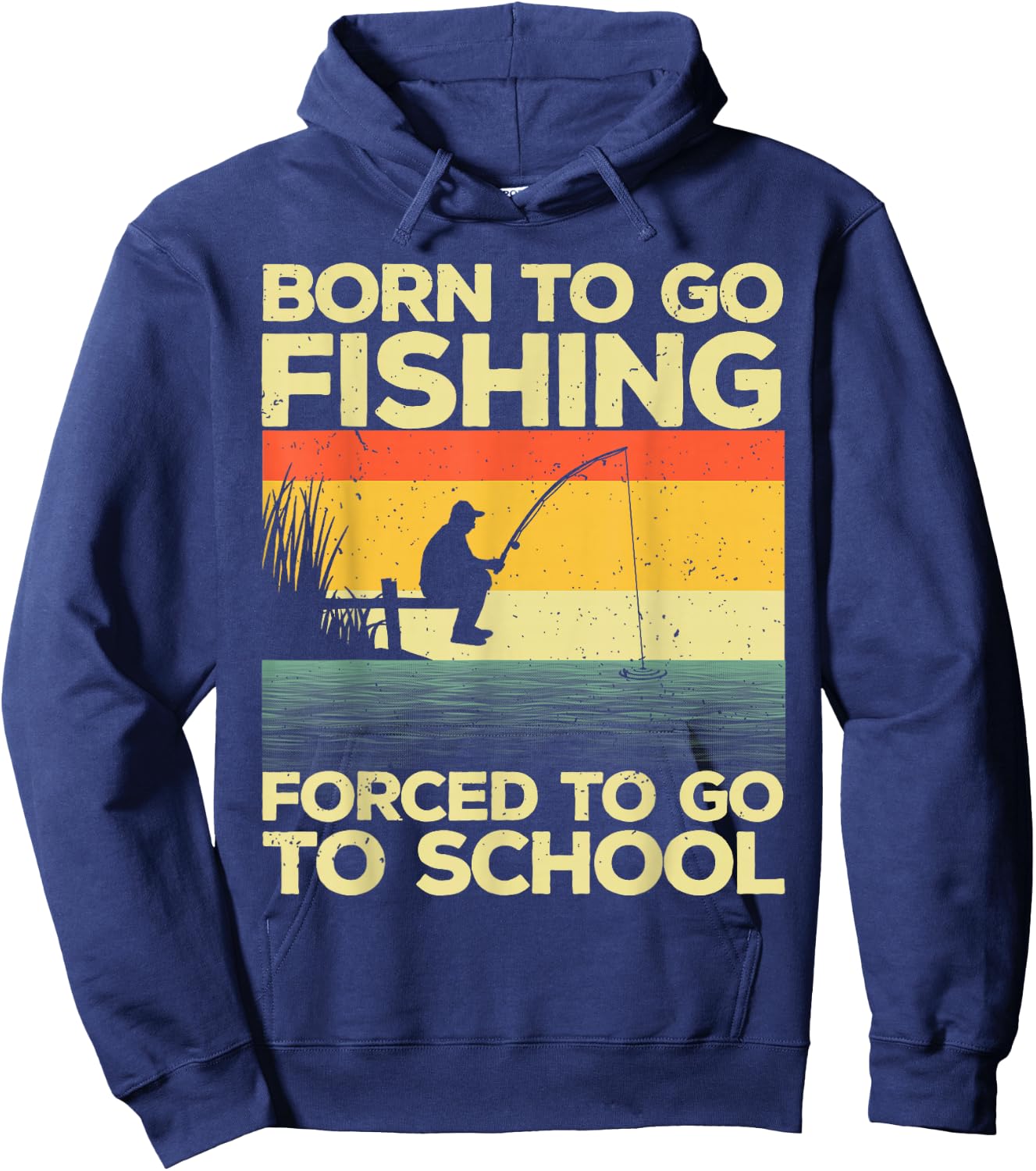 Cool Fishing Women Kids Bass Fishing Fisherman Fish Small Hoodie - Hoodie | Navy