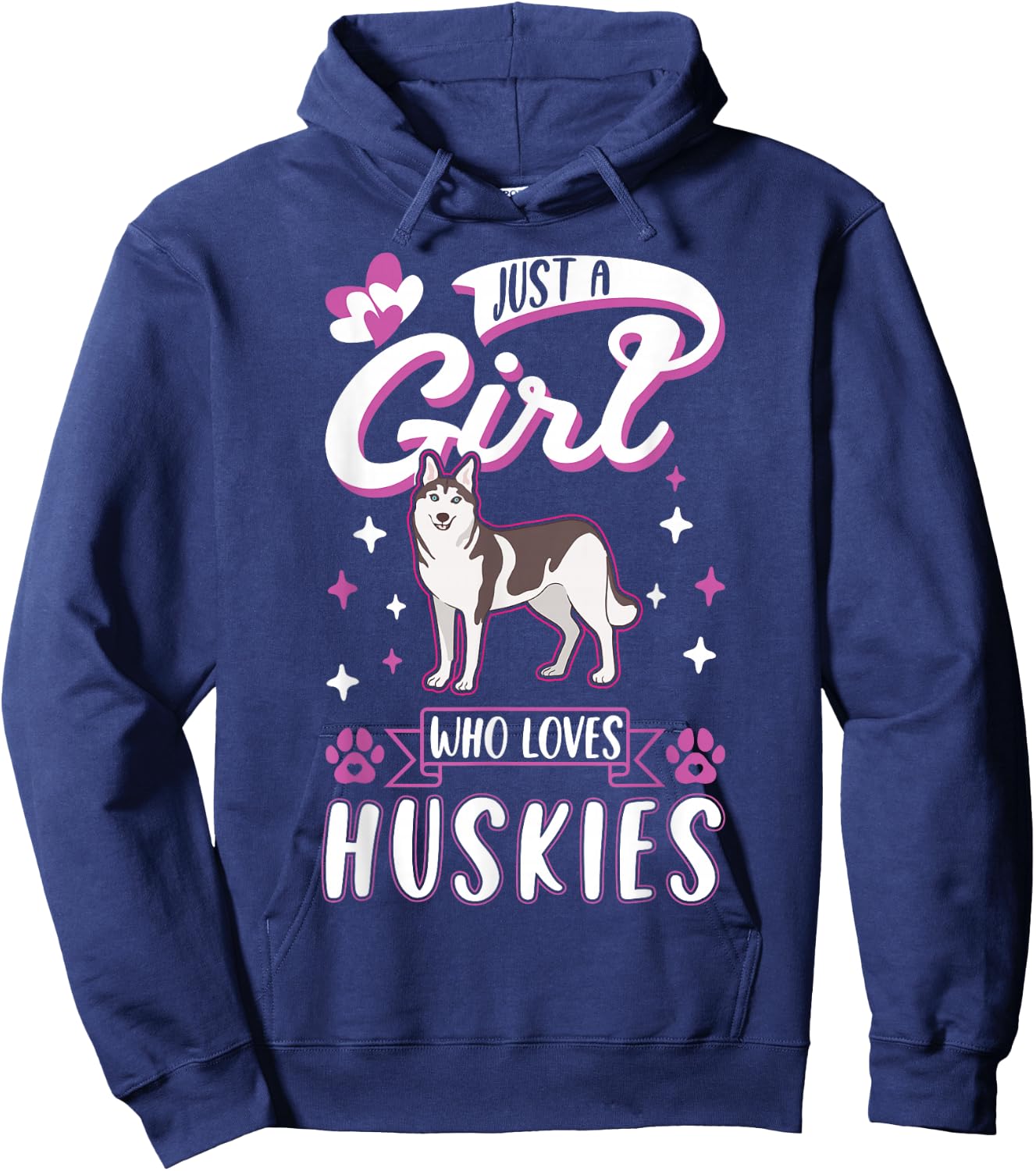 Just a girl who loves Huskies Hoodie - Hoodie | Navy