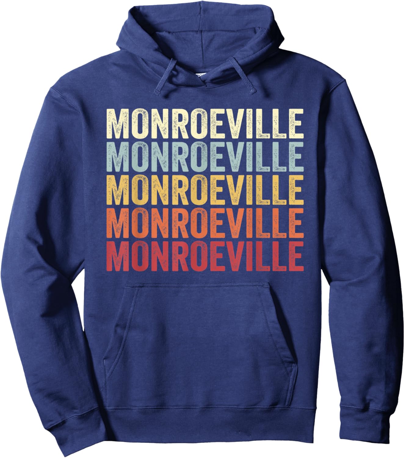 Monroeville Alabama Monroeville AL Retro Vintage Text Hoodie - Hoodie | Navy