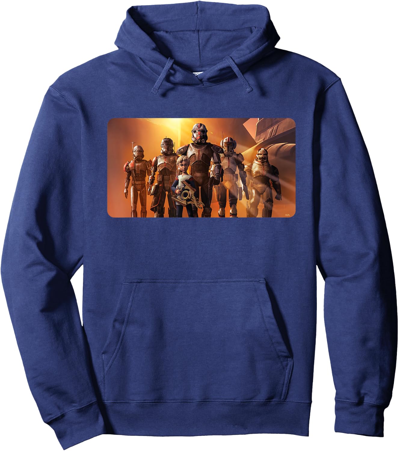 Star Wars The Bad Batch Clone Force 99 Team Sunset Lighting Hoodie - Hoodie | Navy
