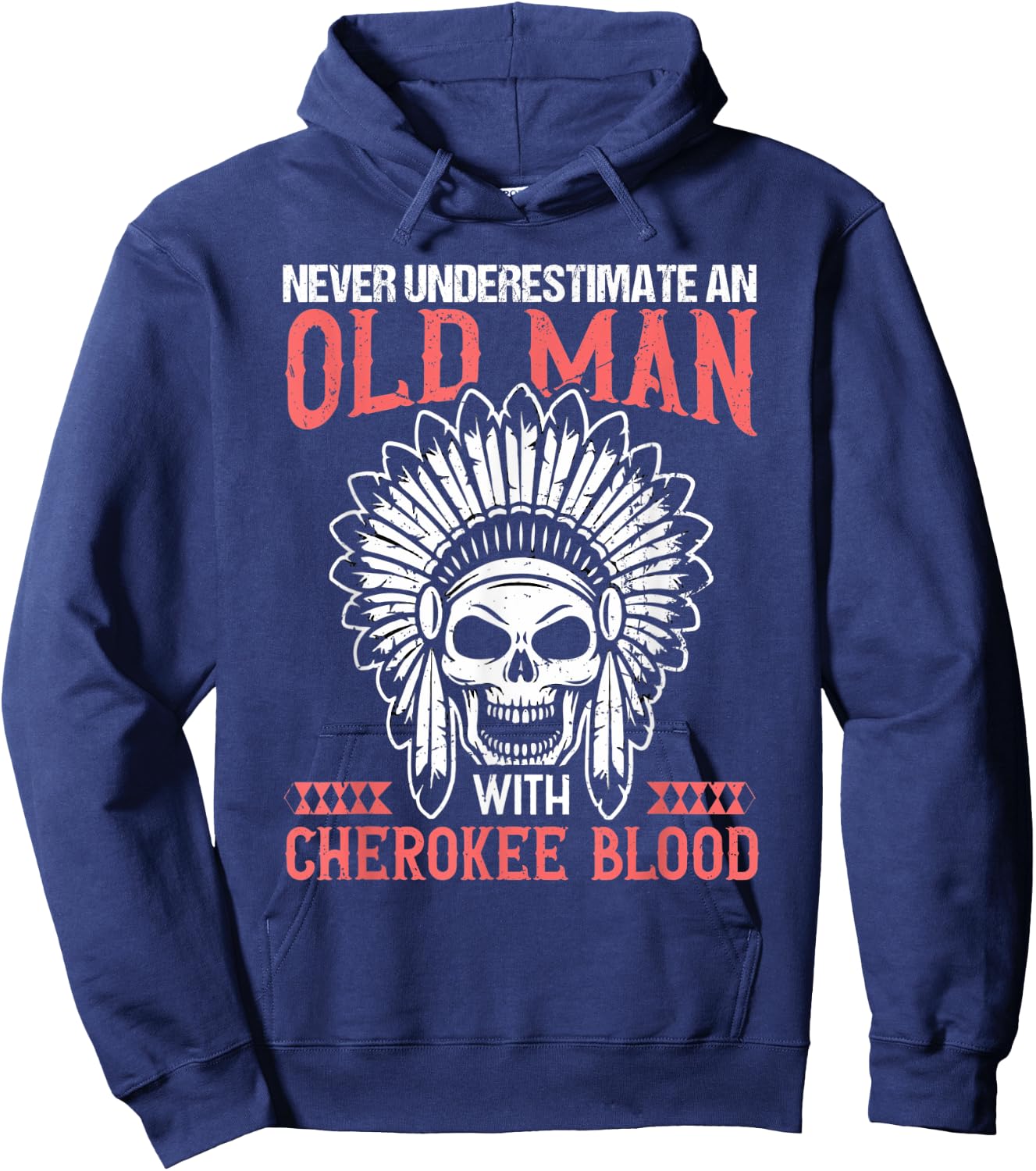 Native American Pride Design for a Proud Cherokee Hoodie - Hoodie | Navy