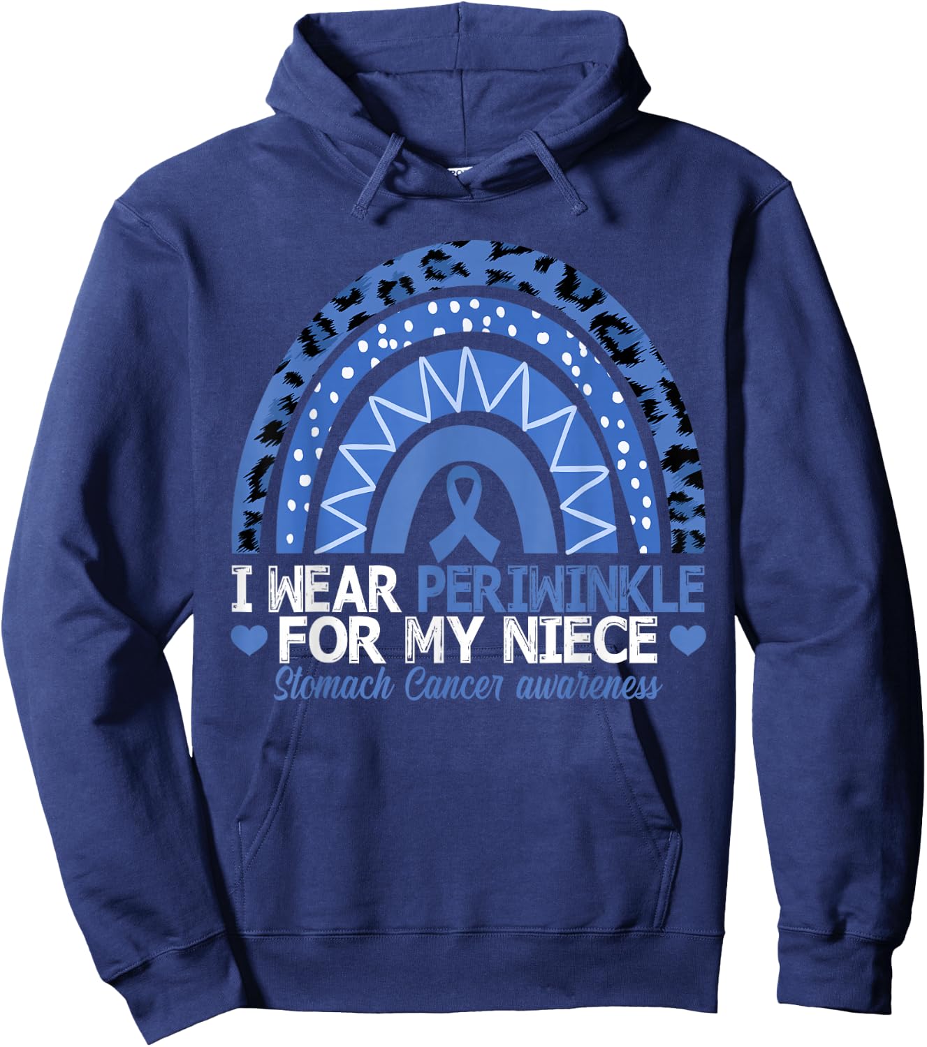 I Wear Periwinkle For My Niece Stomach Cancer Awareness Hoodie - Hoodie | Navy
