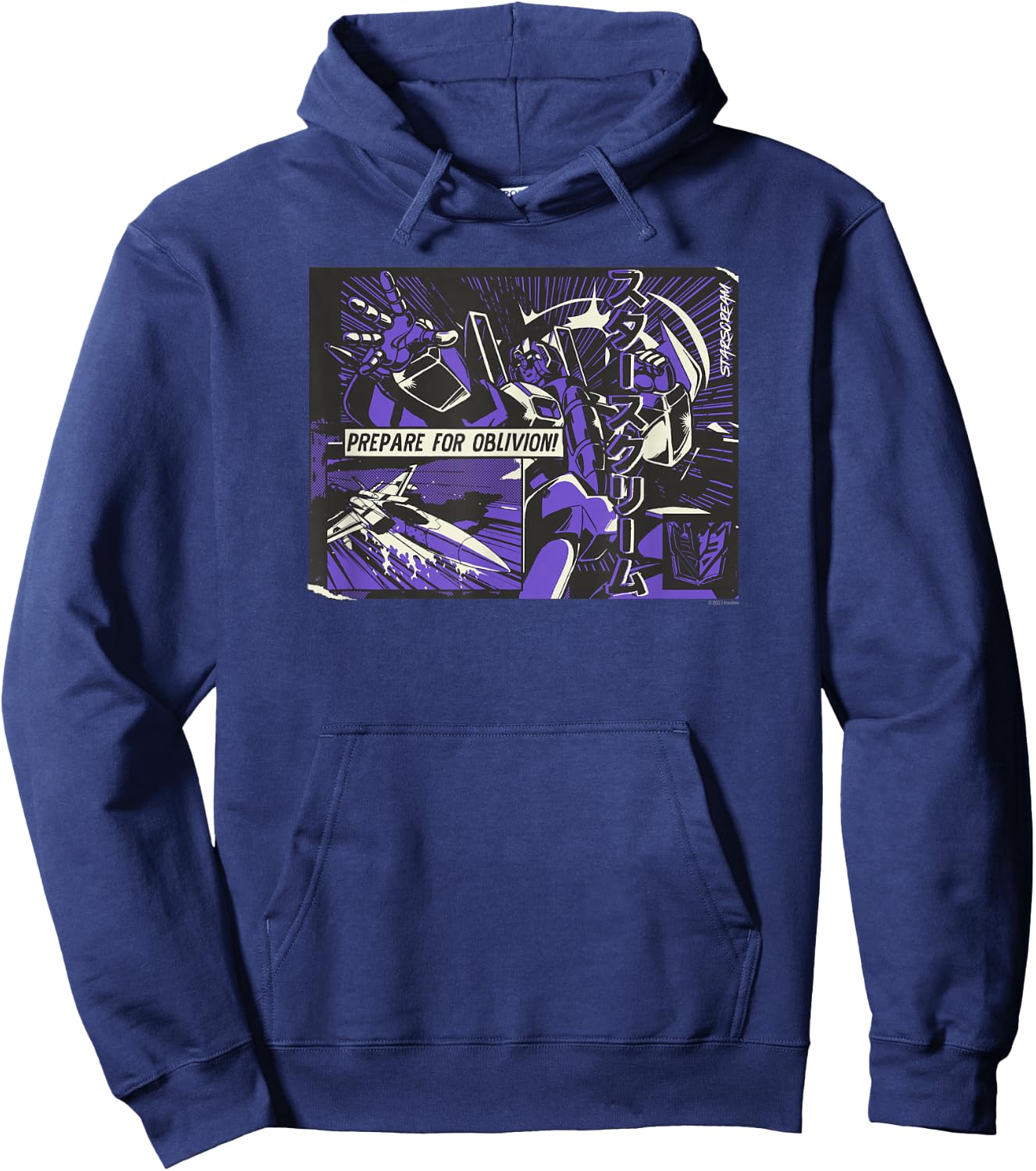 Transformers Starscream Prepare for Oblivion! Japanese Comic Hoodie - Hoodie | Navy