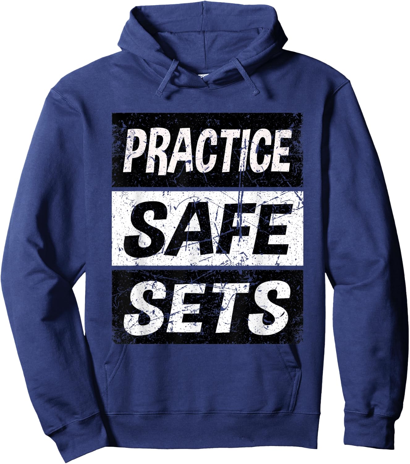 Retro Practice Safe Sets Shirt Weight Lifting Shirt Gym Hoodie - Hoodie | Navy