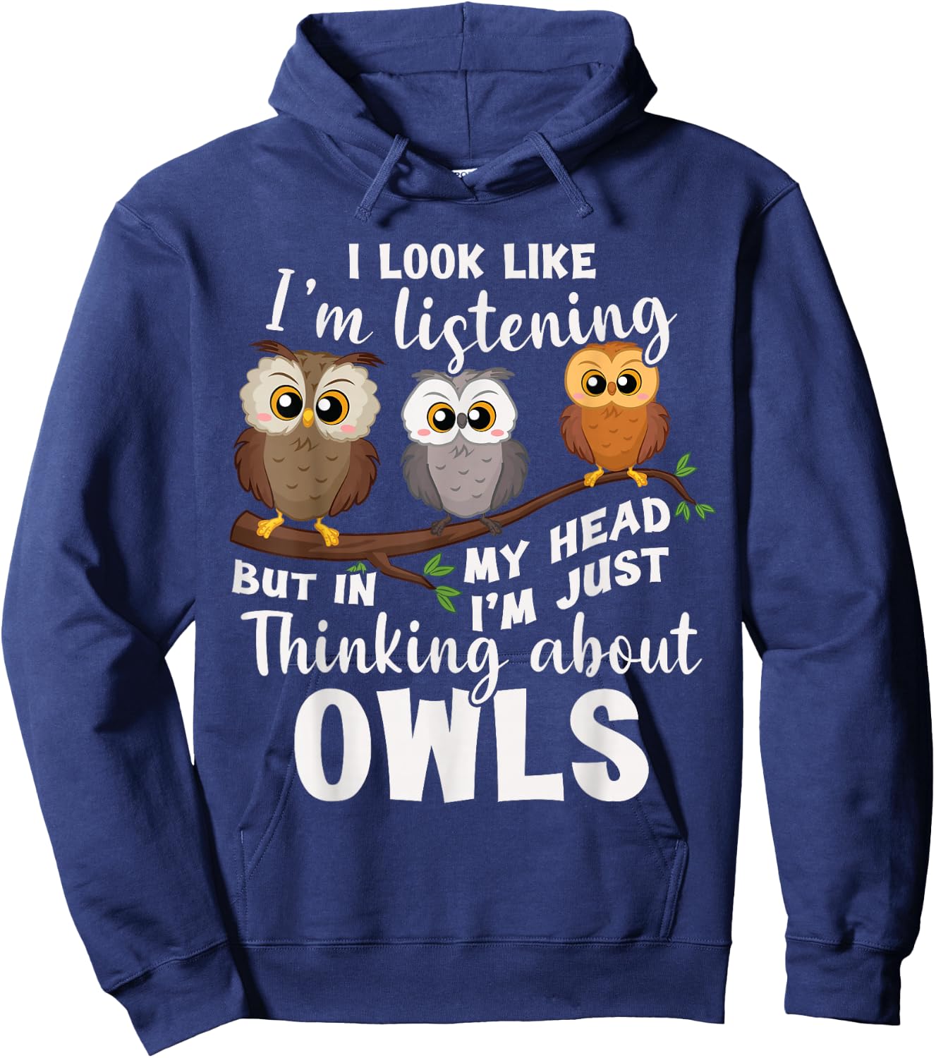 Cute Owl Costume For Kids | Owl Hoodie - Hoodie | Navy