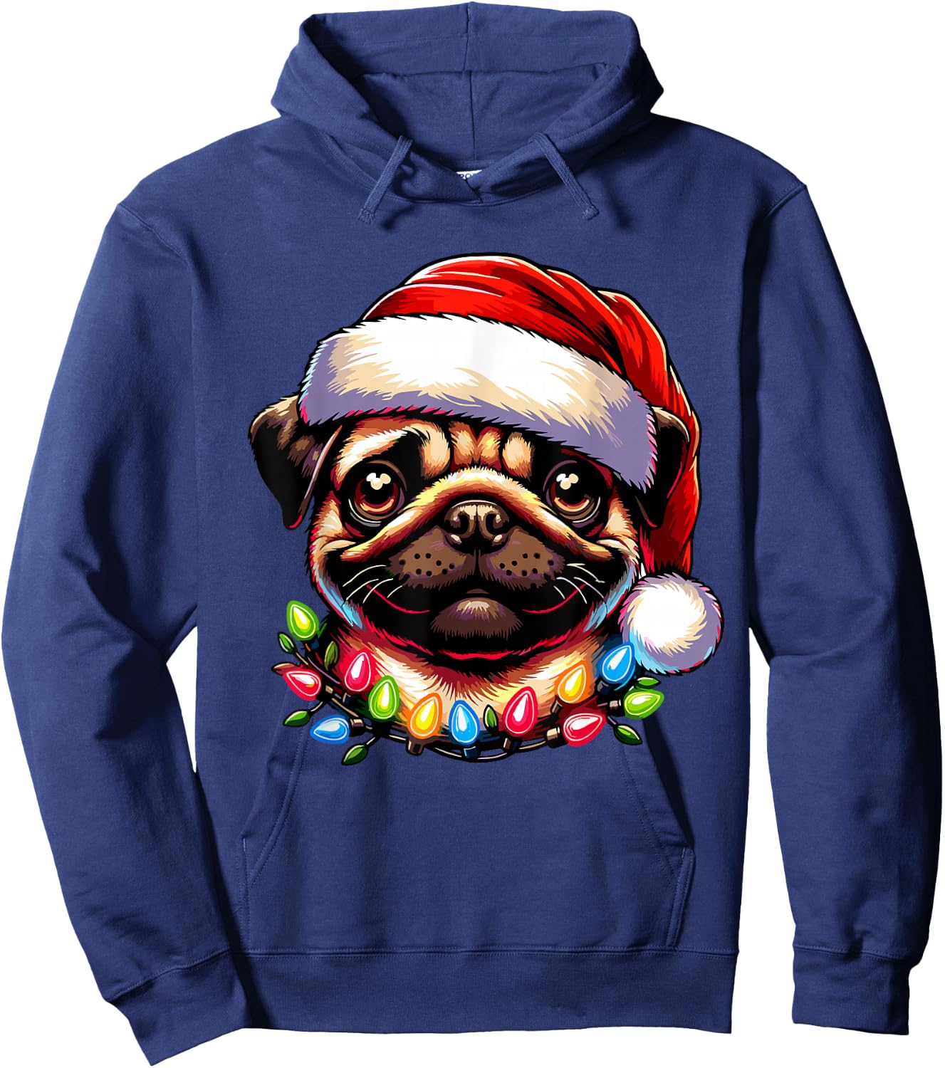 Dog Owner Xmas Men Women Favorite Pug Christmas Hoodie - Hoodie | Navy