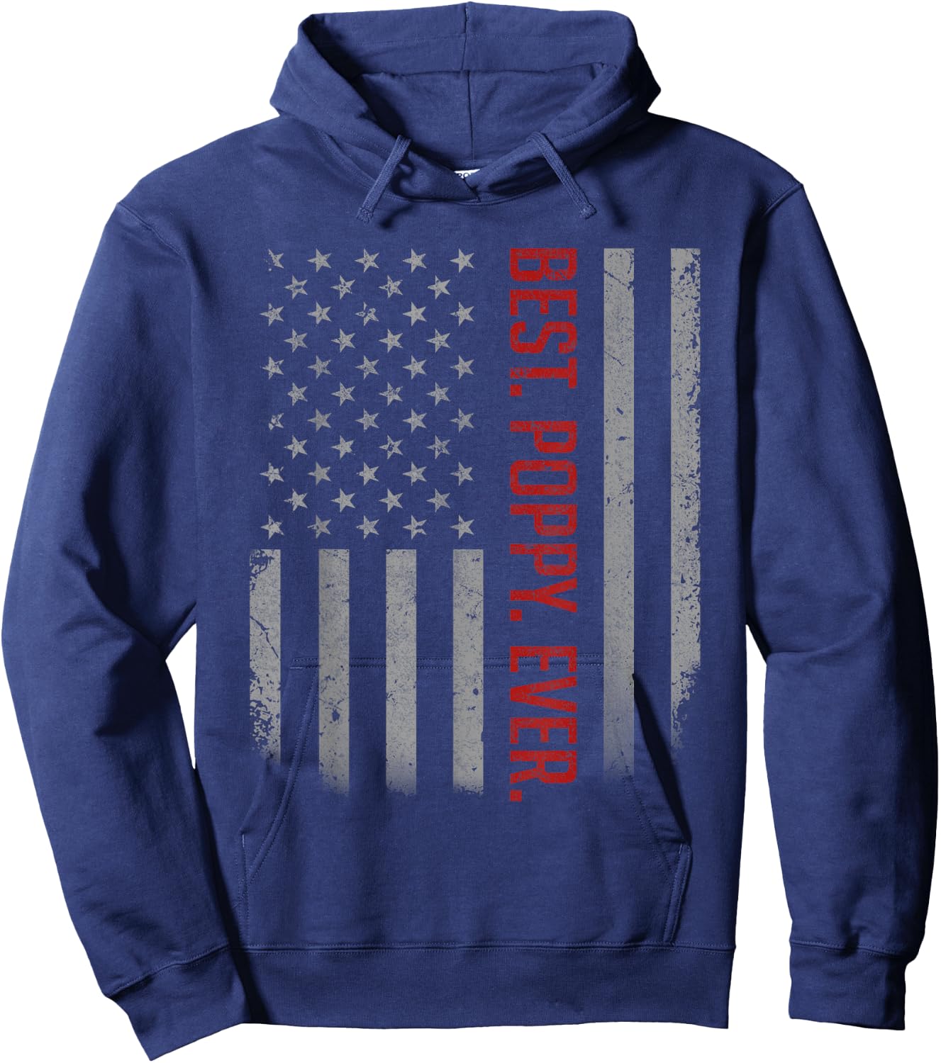 Best Poppy Ever US American Flag Shirt Gift Father's Day Hoodie - Hoodie | Navy
