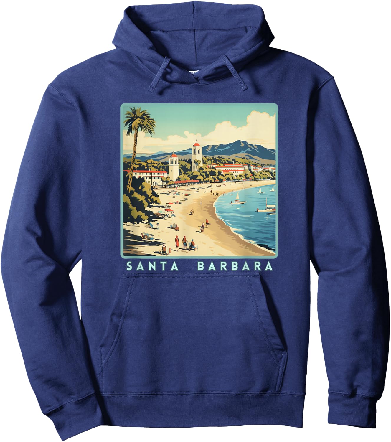 Retro Santa Barbara Hoodie - Hoodie | Navy