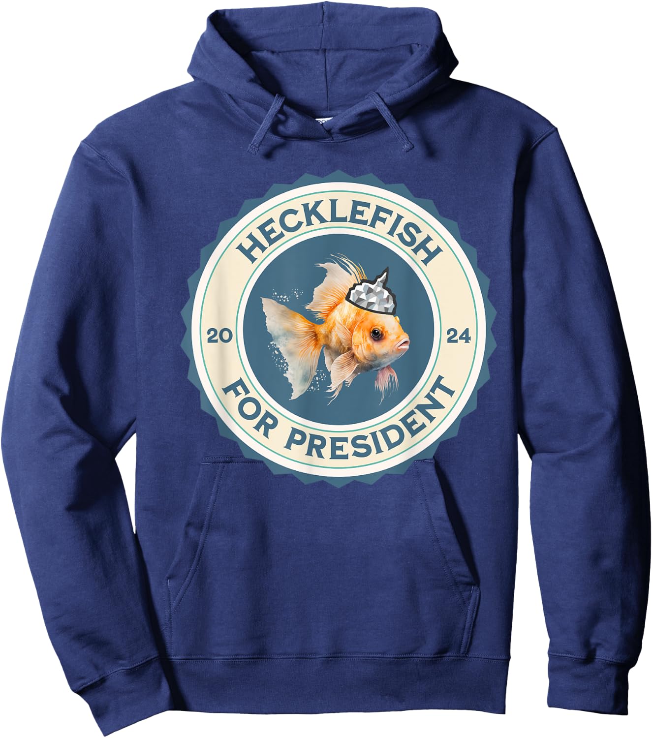Hecklefish For President 2024 Hoodie - Hoodie | Navy