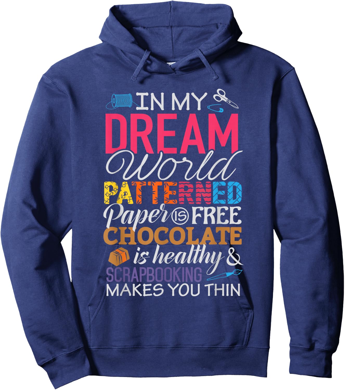 Scrapbook Shirts Funny Scrapbooking Crafting Hoodie - Hoodie | Navy