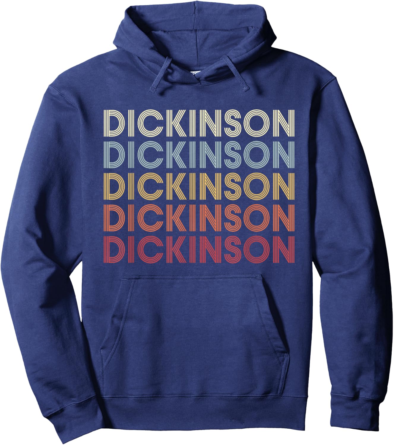 Dickinson Pennsylvania Dickinson PA Retro Vintage Text Hoodie - Hoodie | Navy