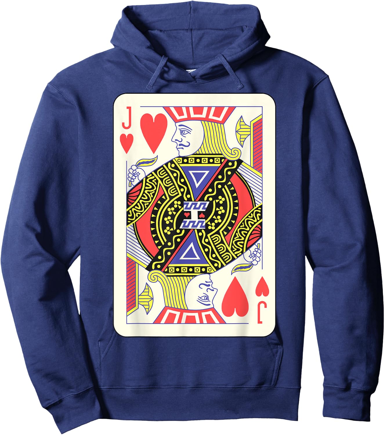 Jack of Hearts Playing Card | Couples Halloween Costume Hoodie - Hoodie | Navy