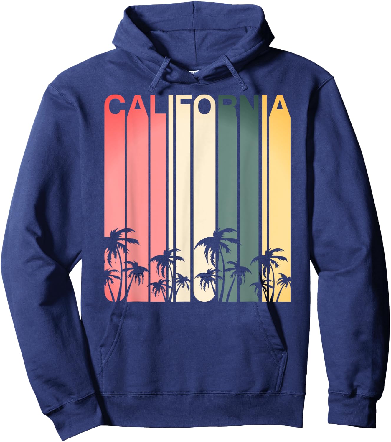 Retro California Surf Vintage Beach San Diego Orange County Hoodie - Hoodie | Navy