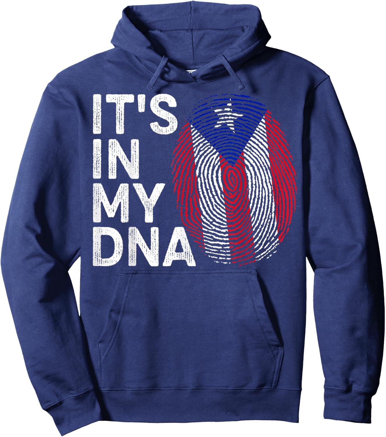 IT'S IN MY DNA Puerto Rico Rican Flag Shirt Women Men Kids Hoodie - Hoodie | Navy