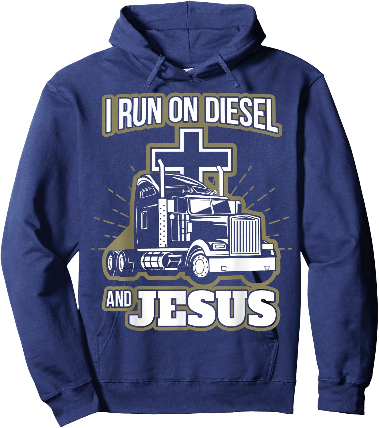 Jesus Truck Driver Christian Trucker Hoodie - Hoodie | Navy
