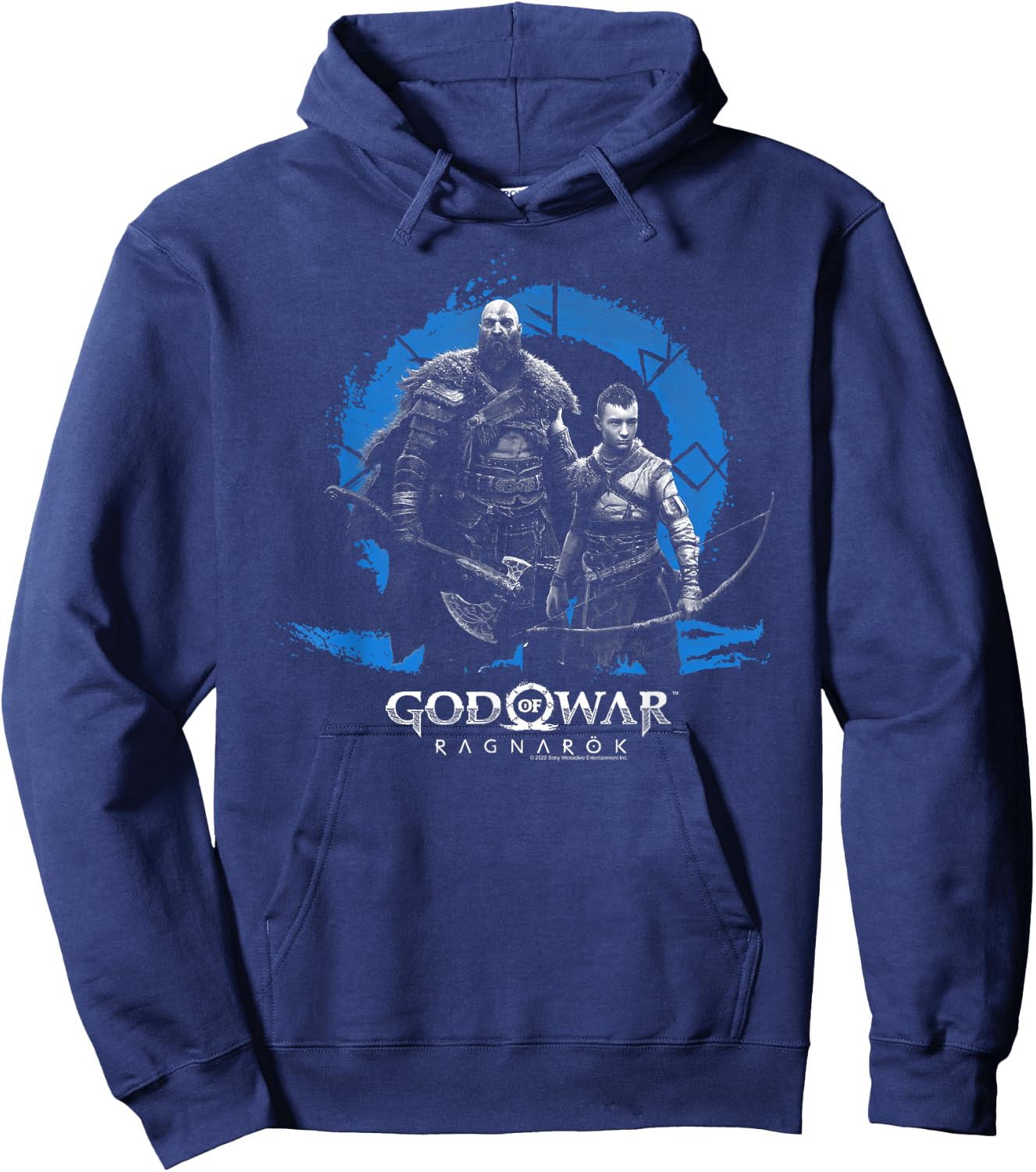 God of War: Ragnarok Icon with Kratos and Atreus Hoodie - Hoodie | Navy